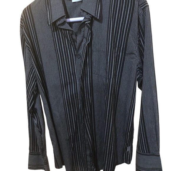 Fender Guitar Long Sleeve Striped Button Up Shirt Skull Rock n Roll Size Large - Picture 2 of 10